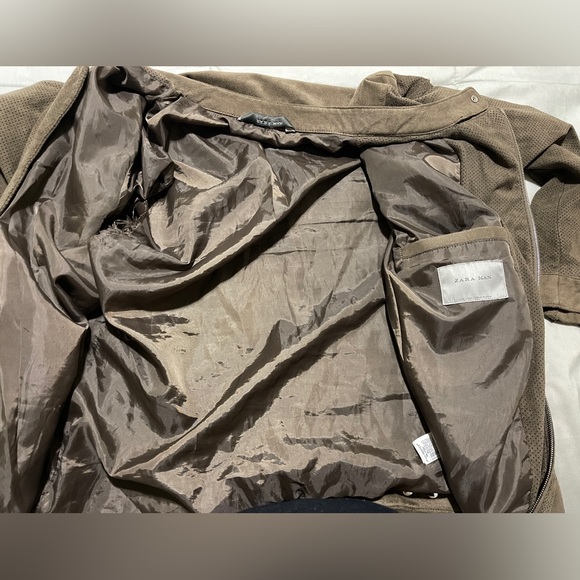 Zara Man Brown Suede Jacket - Picture 3 of 6
